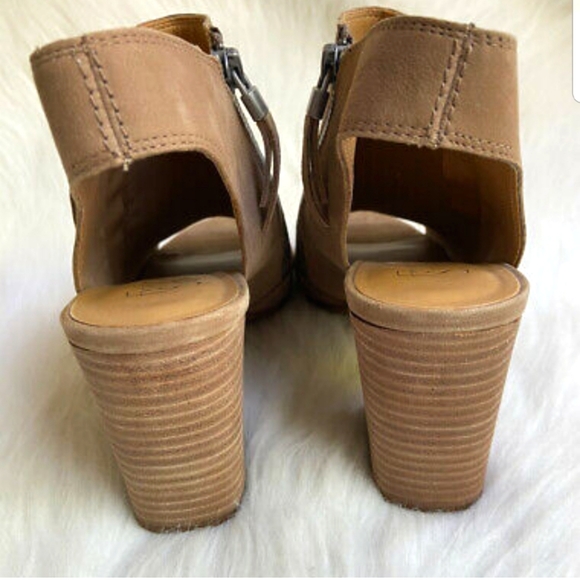 Franco Sarto Open Toe Bootie with Zipper - Picture 5 of 6